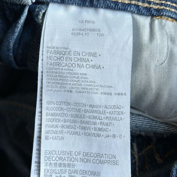 Levi's Girl's size 12 Denim Jean Bib Overalls Shortall shorts - Picture 9 of 9